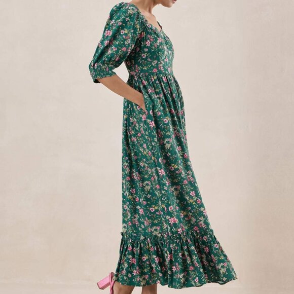 Umgee Dresses & Skirts - Umgee Floral Midi Dress Women's Size S Green Multicolor